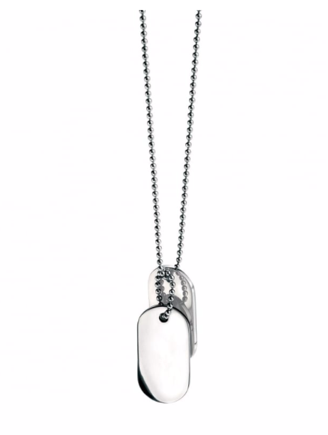 Fred Bennett Stainless Steel Oval Dogtags Necklace N2686
