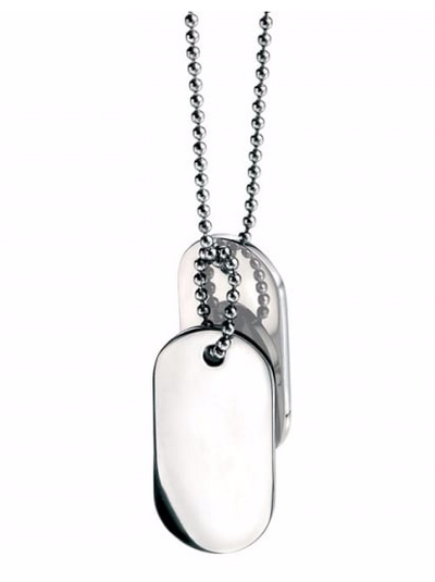 Fred Bennett Stainless Steel Oval Dogtags Necklace