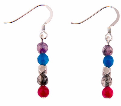 Carrie Elspeth Rainbow Medley Agate Earrings EH1512 EH1513