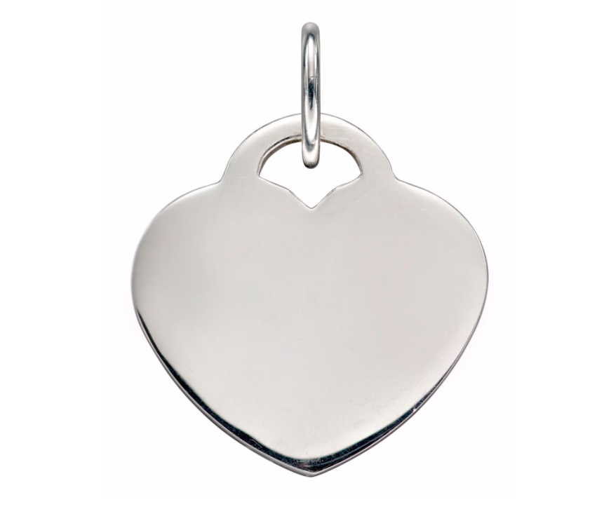 Engravable Heart Lock Pendant p4830