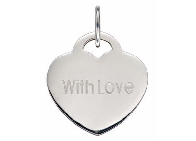 Engravable Heart Lock Pendant
