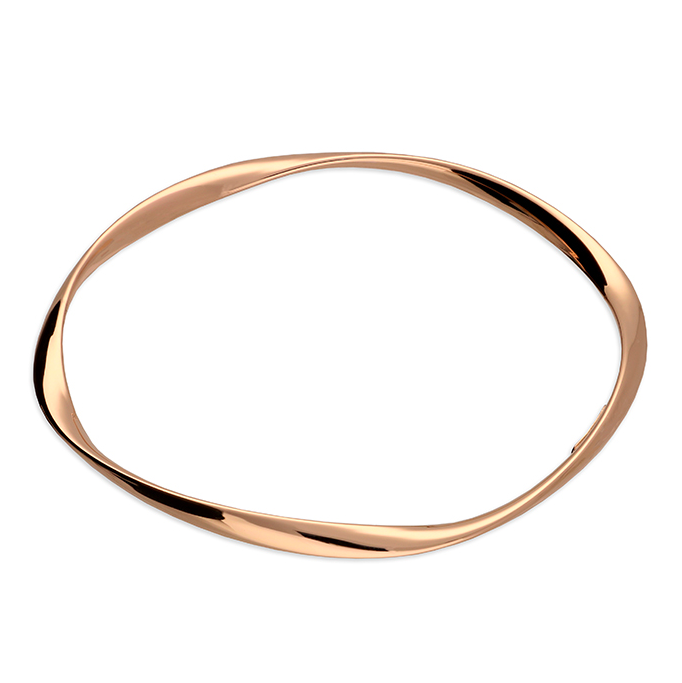 Rose Gold Twisted Bangle H1951/R